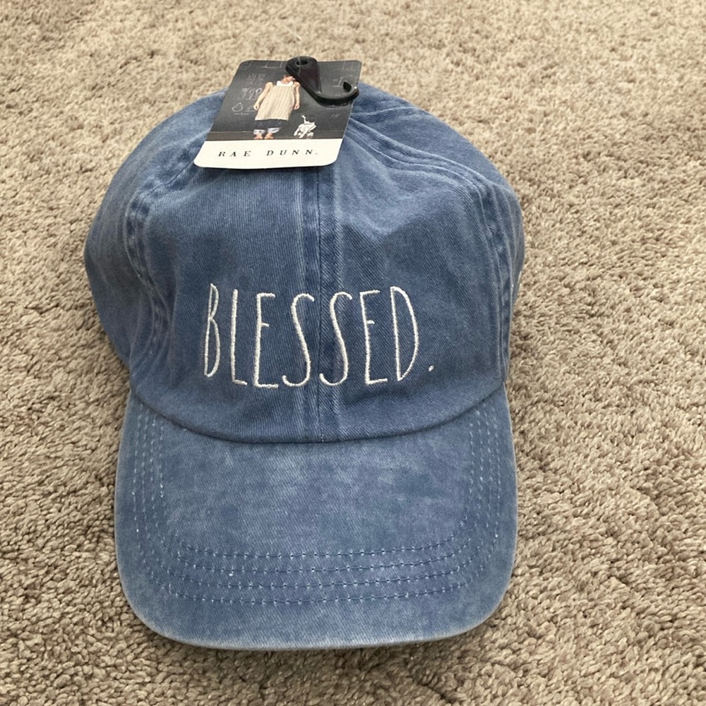Rae Dunn blessed hat OS 100% cotton
